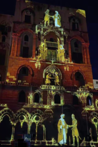 Light show for the Saint Rosalia Festino, Palermo