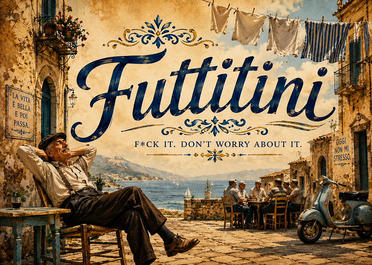 Futtitini is a Sicilian word that expresses the refusal to worry about something.
