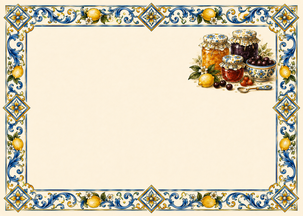 Recipe cards can be given as gifts for someone who loves Sicily. Print them out and gift them.